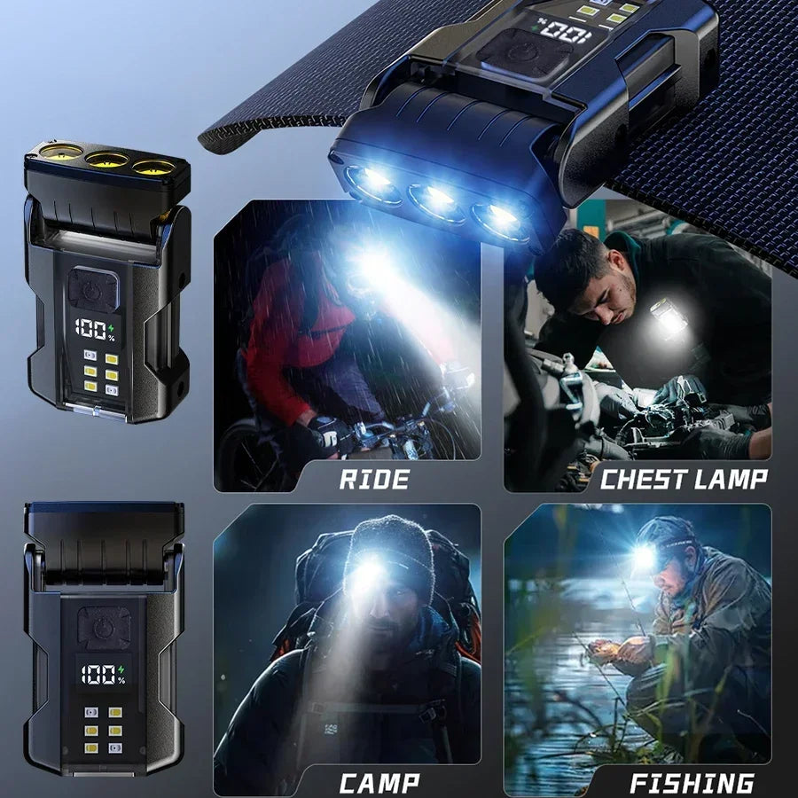 Portable Mini Keychain Flashlight Led Bright EDC Torch Magnetic Cap Clip Lamp Flash Light Outdoor Camping Fishing Tools