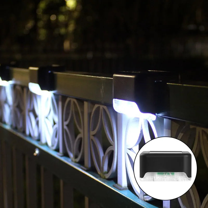 4/16 Pack Solar Step Lights Outdoor Motion Sensor - Waterproof Auto On/Off Stair Lamp