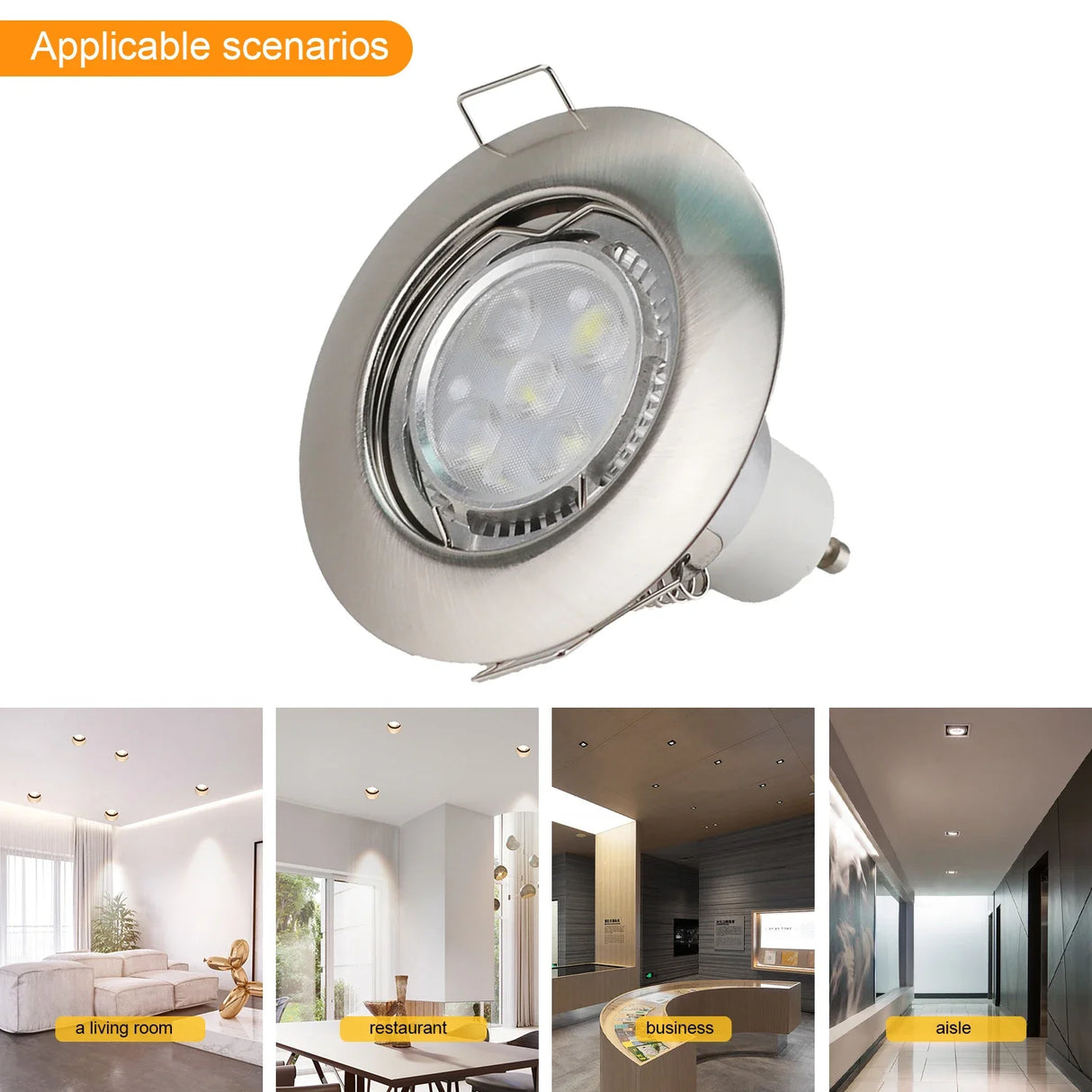 Modern MR16 GU10 Bulb Holder Recessed LED Spotlights Frame Adjustable Ceiling light led Holders for LED Spotlight