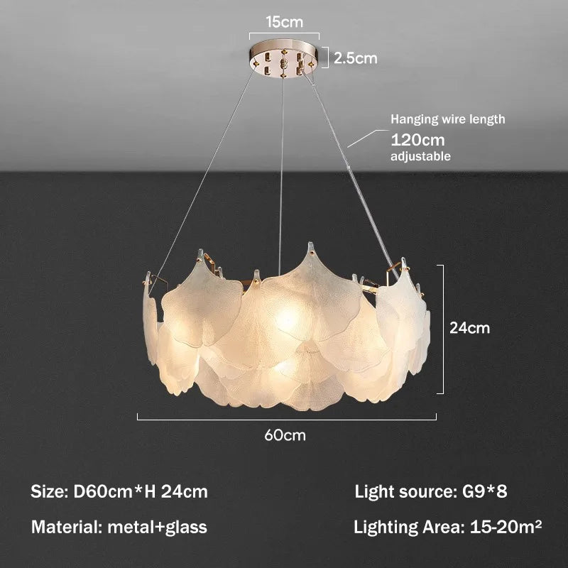 Modern Luxury Lustre Led Glass Chandelier Living Dining Room Circle Pendant Lights Indoor Decoration Home Hanging Lamps Luminair