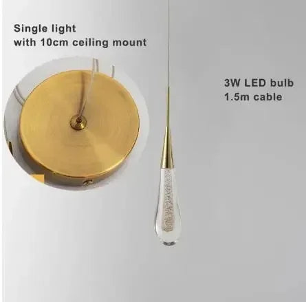 2025 New Modern LED Crystal Pendant Light Lustre Restaurant Bar Composite Staircase Light Living Room Home Decoration Lighting