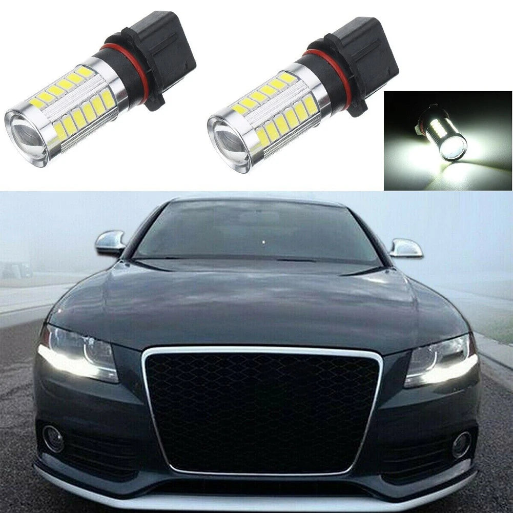 2x P13W White LED Bulb Fog Daytime Running Light DRL For A4 B8 For Toyota For BWM For Benz 12v 9w LED Fog Lights Replacement