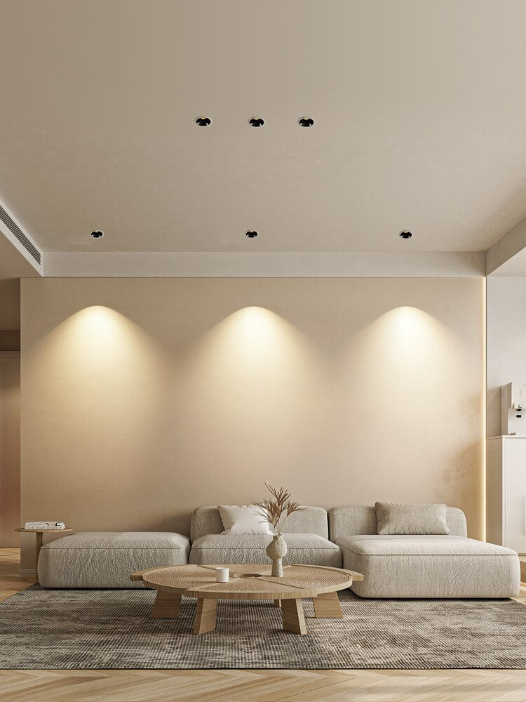 Led Spotlights Recessed Spot Light Opening 75mm Ceiling Lamp Aluminum White Black Foco Anti Glare Lights For Living Room Home