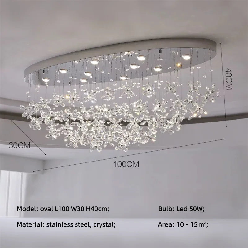 French Dining Room Crystal Led Pendant Lights Modern Luxury Bar Hanging Lamp Home Decor Led Suspend Light Led Luminarias