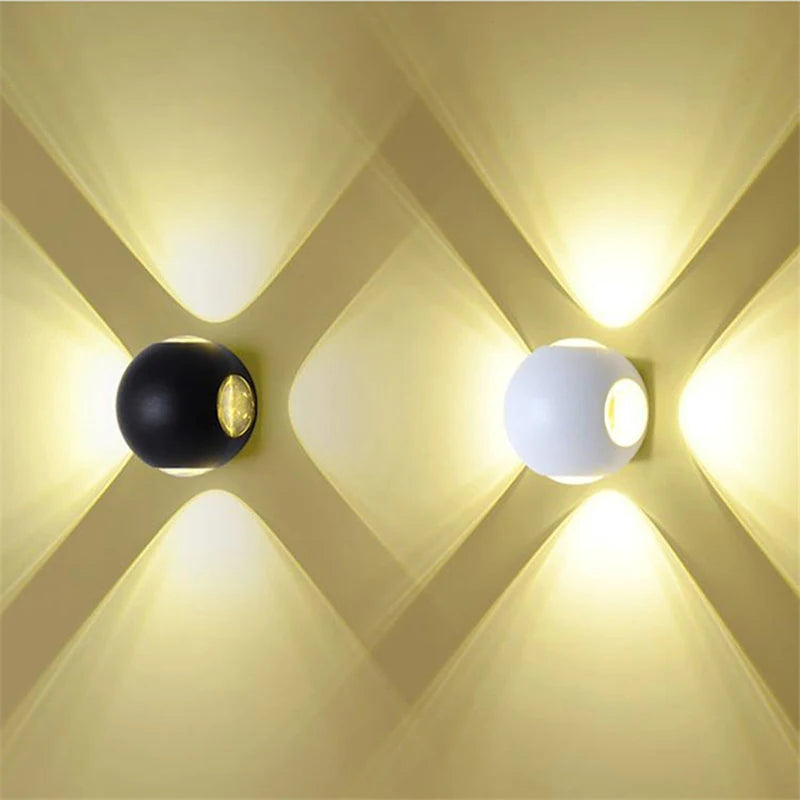 Outdoor Waterproof Up and Down LED Wall Lamp - Modern Aluminum Exterior Sconce Light Fixture for Courtyard, Balcony, Porch & House Facade