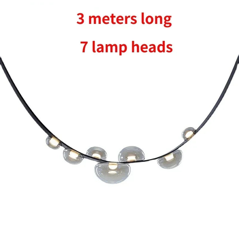 Simple Leather Design Led Pendant Lamp Home Decor Chandeliers Lighting Suspension Luminaires for Living Room Villa Lustre Salon