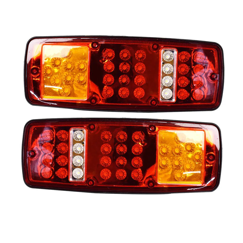 2Pcs LED Taillights Assembly - Universal Turn Signal Brake Stop Reversing Light