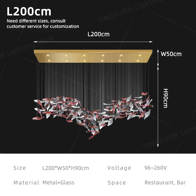 Hanging Ceiling Chandeliers Living Room Restaurant Chandeliers Lighting Kitchen Island Glass Pendant Light Dining Table Fixtures
