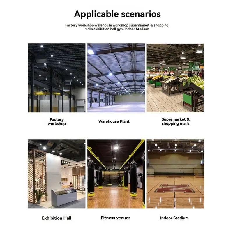 AS94-LED 150W High Bay Light (AC175-265V) - Super Bright White Pendant Lamp for Warehouse, Court & Garden