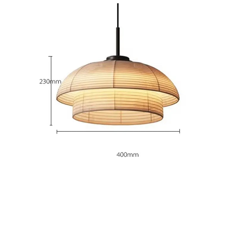Creative Noguchi Lamp Japanese Pendant Lights Vintage Fabric Lantern Wabi Sabi Lights For Living Room Home Dining Room Lighting