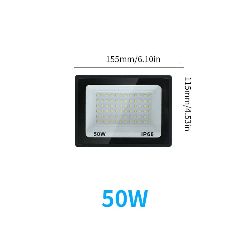 LED Flood Light Outdoor (10W to 200W) AC110V/220V - IP65 Waterproof Garden Spotlight & Exterior Wall Reflector Fixture