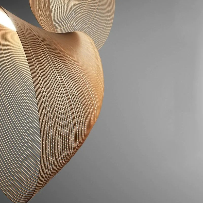 Modern Minimalist Wabi-Sabi Style Wooden Pendant Light Suitable Living Room Bedroom Dining Room Nordic Designer Decorative Lamp