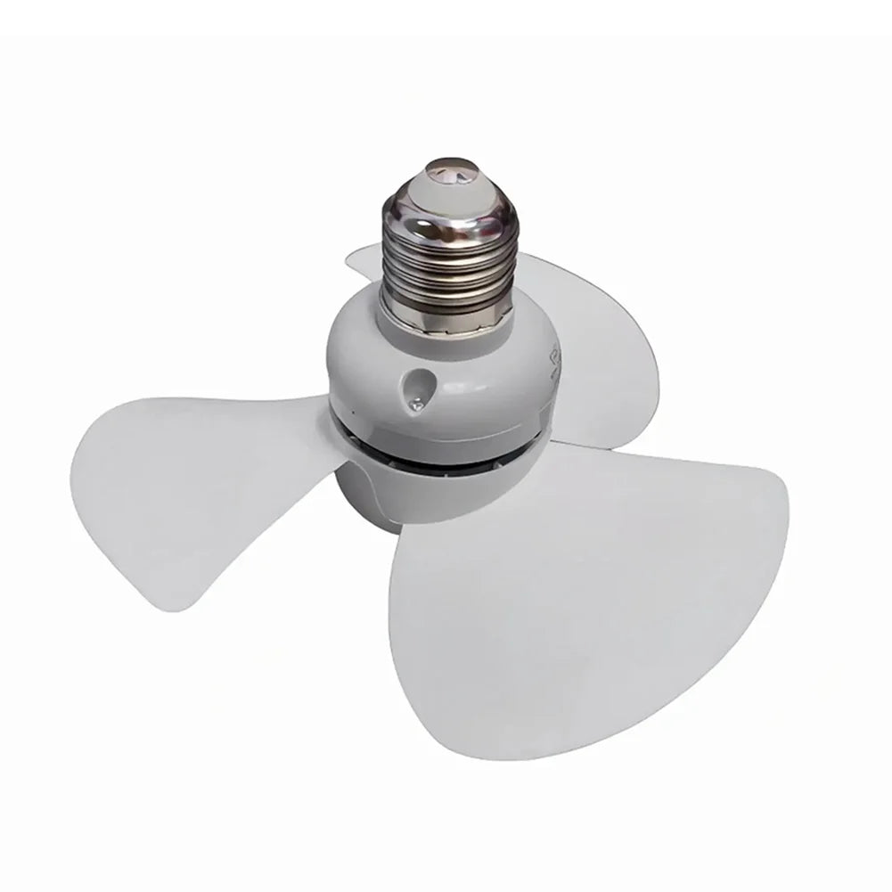 Compact 14cm E27 Screw Base Ceiling Fan - Brushless Motor Quiet Indoor Socket Fan