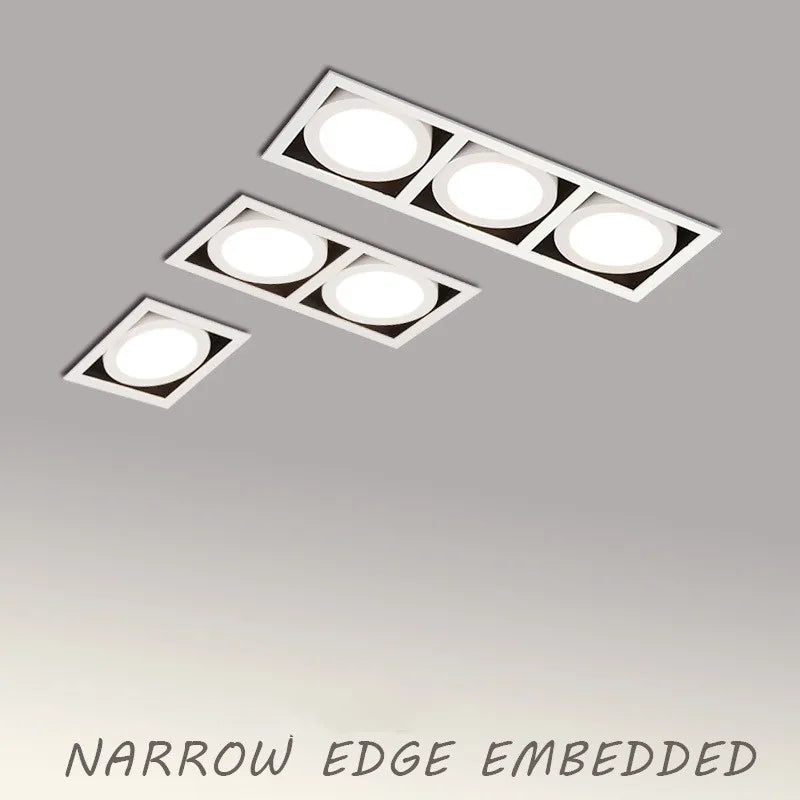Nordic Square LED Downlight - 10W 20W Recessed Ceiling Spotlight AC110V 220V