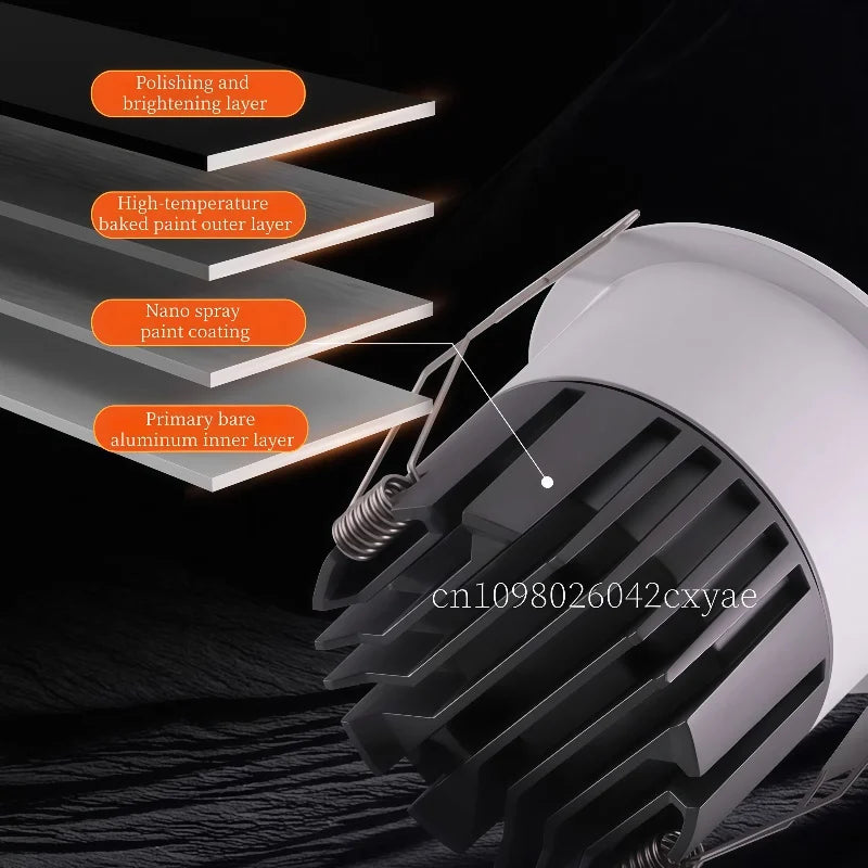 Mini dimmable LED downlights, COB spotlights, anti-glare small hole ceiling lights, kitchen and living room indoor lighting bulb