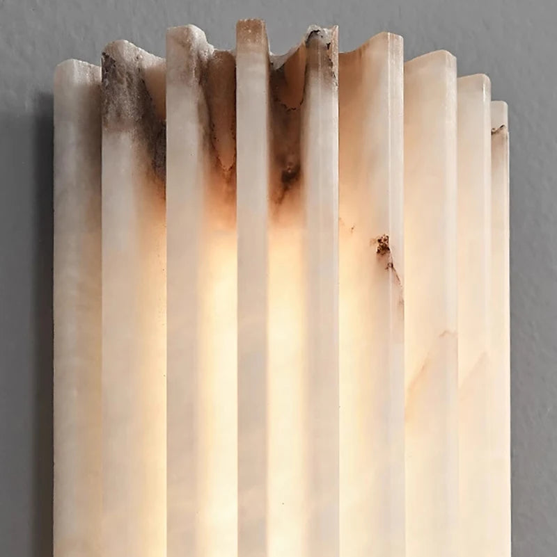 Creative Real Marble LED Wall Lamp - Luxury Art Deco Stone Sconce