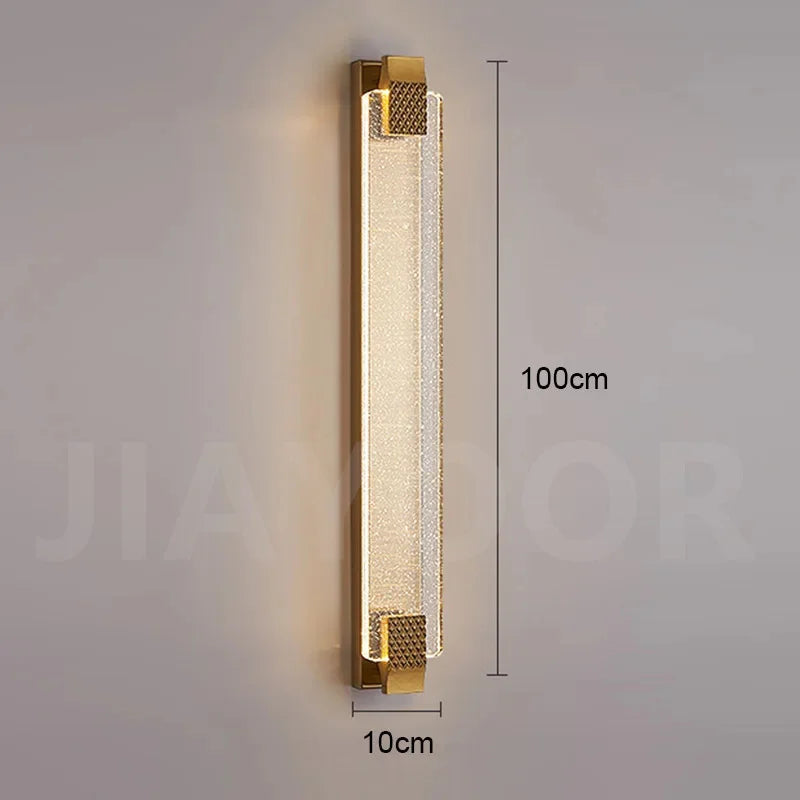 Luxury Modern LED Wall Lamp (Gold/Black) - Decorative TV Background Sconce & Bedside Light Fixture for Living Room & Bedroom