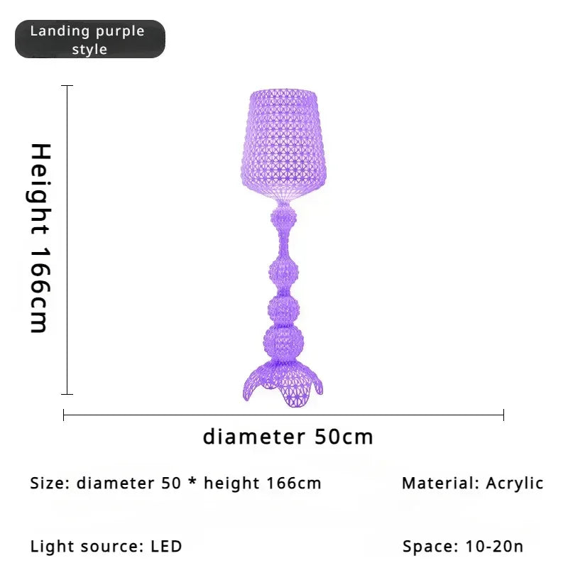 Italy Goblet Acrylic Hollow Indoor Floor Lamp, High-end Living Room Bedroom Exhibition Hall,LED Atmospheric Desk Lamp Home Decor