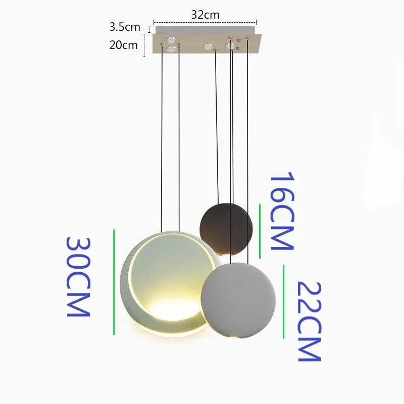 Scandinavian LED Chandelier - Modern Nordic Pendant Lamp for Dining & Kitchen