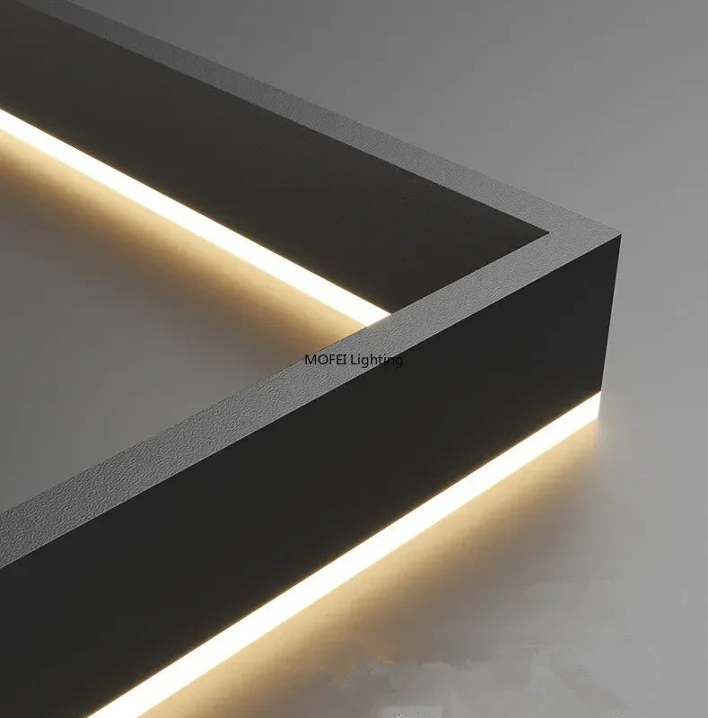 Nordic Square LED Chandelier - Modern Dimmable Luxury Pendant Light