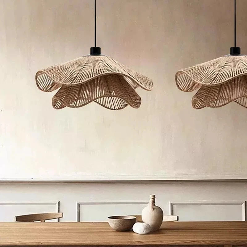Pendant Lamp LED Nordic Minimalist white fabric flower Chandelier Living Room Bedroom Restaurant Minimalist Home Decor Lighting