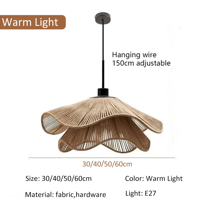 Pendant Lamp LED Nordic Minimalist white fabric flower Chandelier Living Room Bedroom Restaurant Minimalist Home Decor Lighting