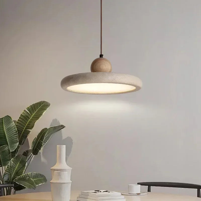 Modern Natural Stone Led Pendant Light Nordic Retro Travertine Chandelier For Dining Room Beside Home Decor Light Fixtures