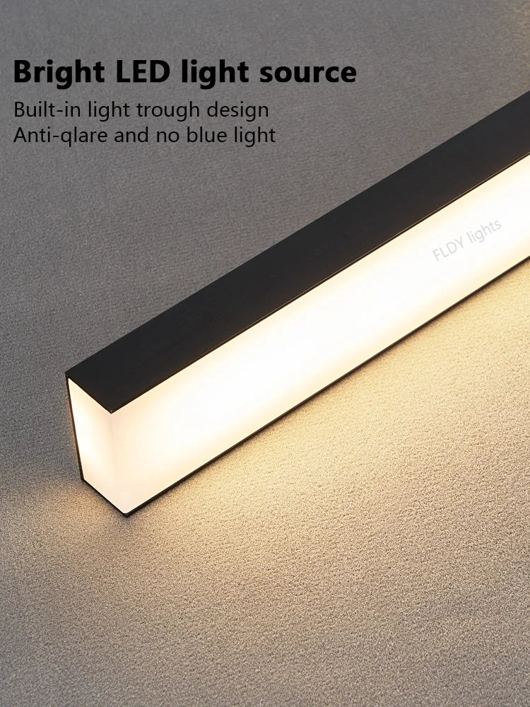 Modern Black LED Pendant Light - Nordic Kitchen Chandelier Over Island