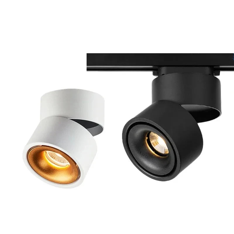 350° rotation 90° up and down folding adjustable light mounting and track spotlights suitable for home merchants 10W,12W,15W,18W