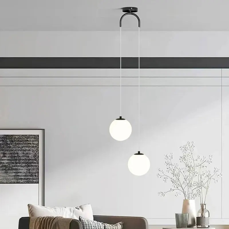 Modern Glass LED Pendant Lights for Dining Room Bedroom Pendant Lamp G9 Bulb Indoor Restaurant Bar Decor Hanging Lamp