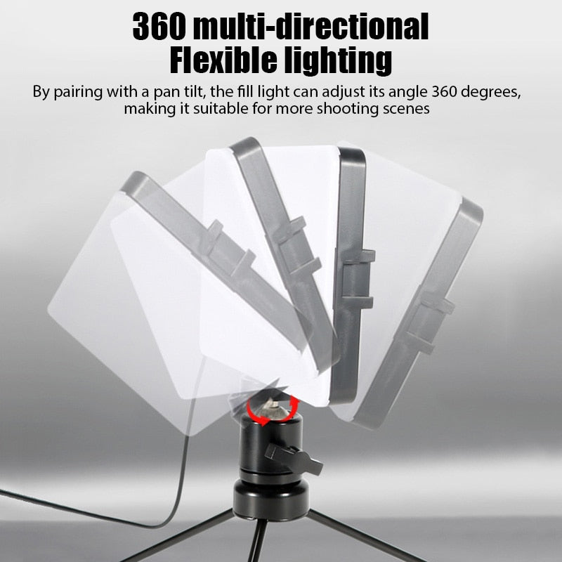 3000K-6000 LED Photography Video Light Panel Lighting Photo Studio Lamp Kit With Tripod Stand RGB Filters For Shoot Live
