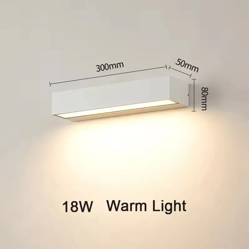 IP65 Waterproof Outdoor Wall Light Sconce - Modern Exterior Lighting Fixture for Porch, Balcony, Garden, Yard & Gate