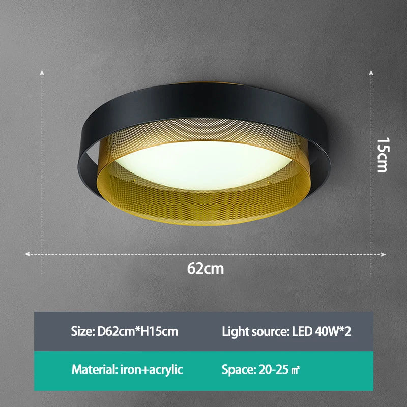 Nordic Round Ceiling Light Lamp Bedroom Living Room Lamp adario Soffitto Modern Lucer's Led Habit action Techno Para Sala