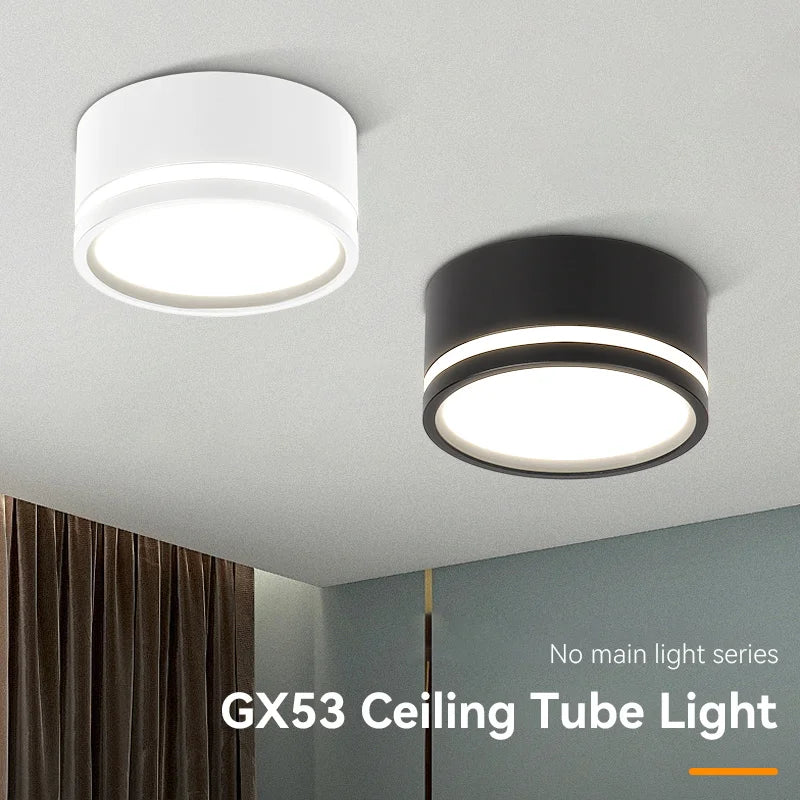 Indoor Led Downlight GX53 Spot Led Light Replaceable Bulb 220V Ceiling Down Lighting For Bedroom Living Room Home Decor Spotli