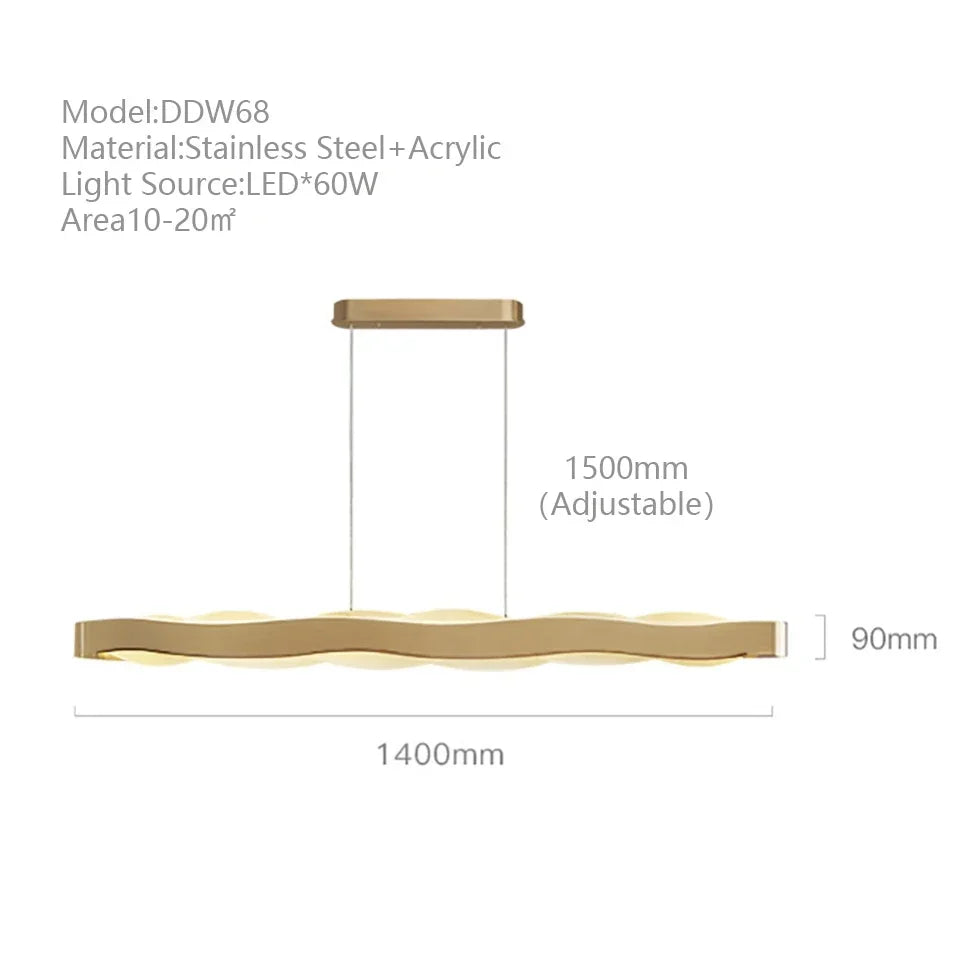 2025 Modern Luxury LED Pendent Lamp For Living Room Bedroom Dining Room Kitchen Hanging Light Round Ring Art Chandelier Lighting