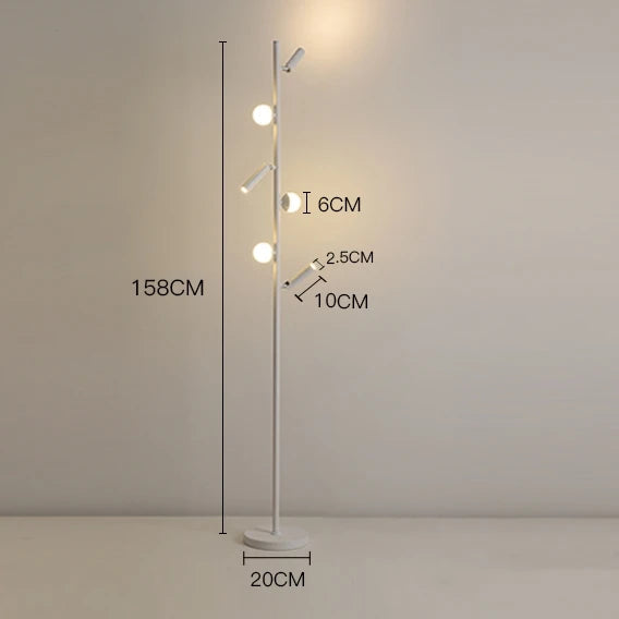 Scandinavia Led Floor Lamp with Spotlight for Bedroom Living Room