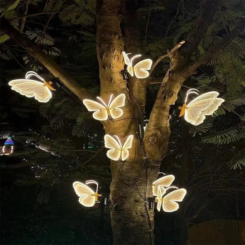 Butterfly Lights LED Butterflies Simulation Dynamic Static Butterfly Lights for Outdoor Home Decor Wedding Party DIY Decorations
