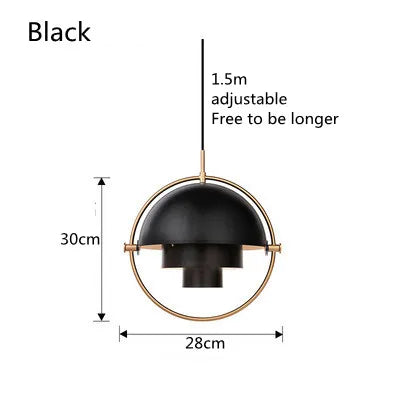 Modern Pendant Light Nordic Bedroom Bedside Hanging Lamp for Dining Room Shape Changed Suspension Droplight Indoor Lighting E27