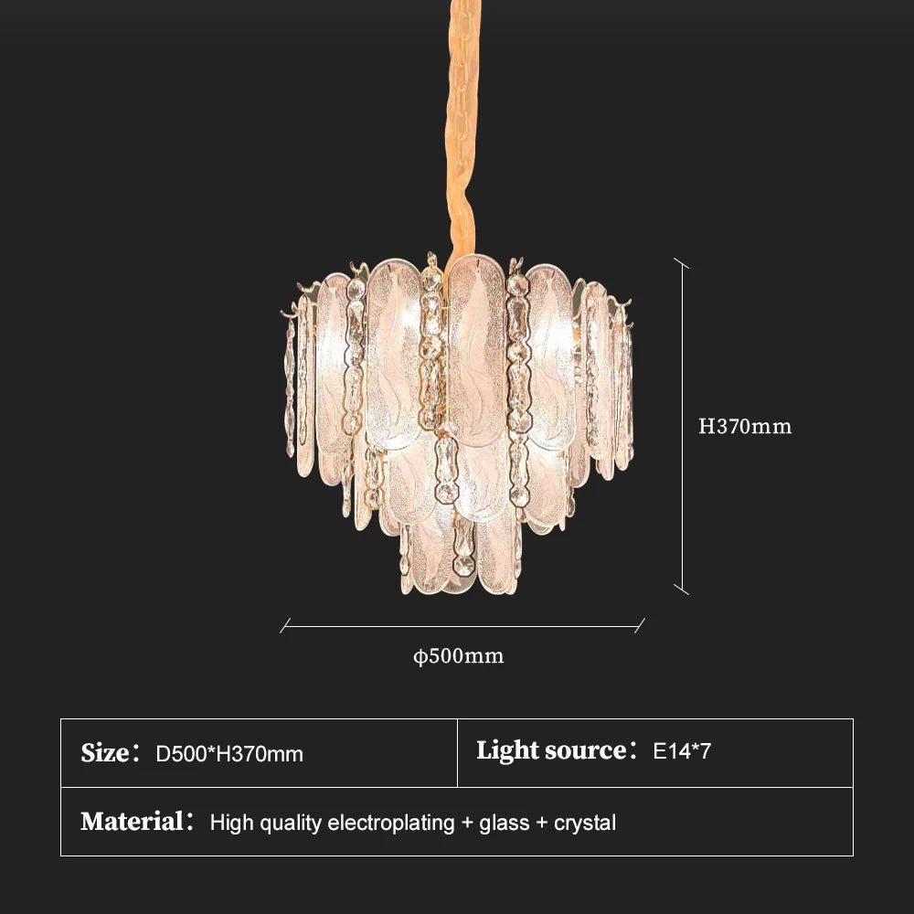 Luxury Large Crystal Chandelier High Ceiling Vila Living Room Rose Gold Crystal Pendant Lights Chandeliers Vintage Lighting Lamp