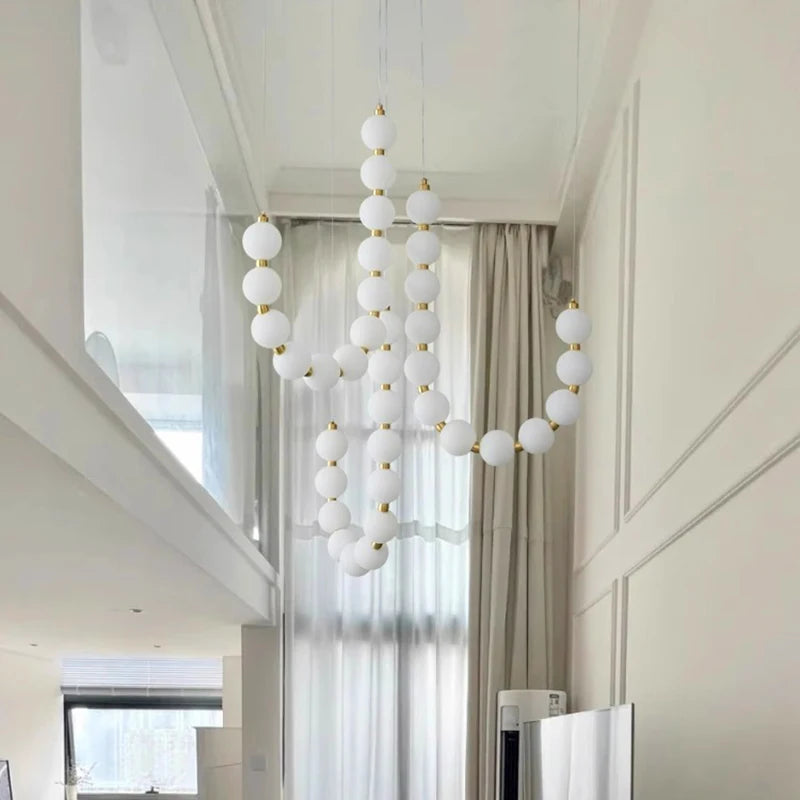 Nordic home decoration, stair chandelier, living room bedroom and dining room Pendant lights, ceiling light, indoor lighting