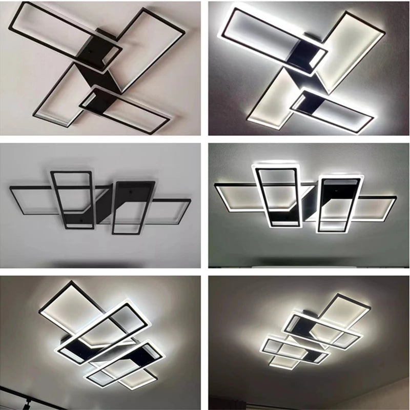 2026 Modern LED Chandelier - Nordic Aluminum Ceiling Light with Remote