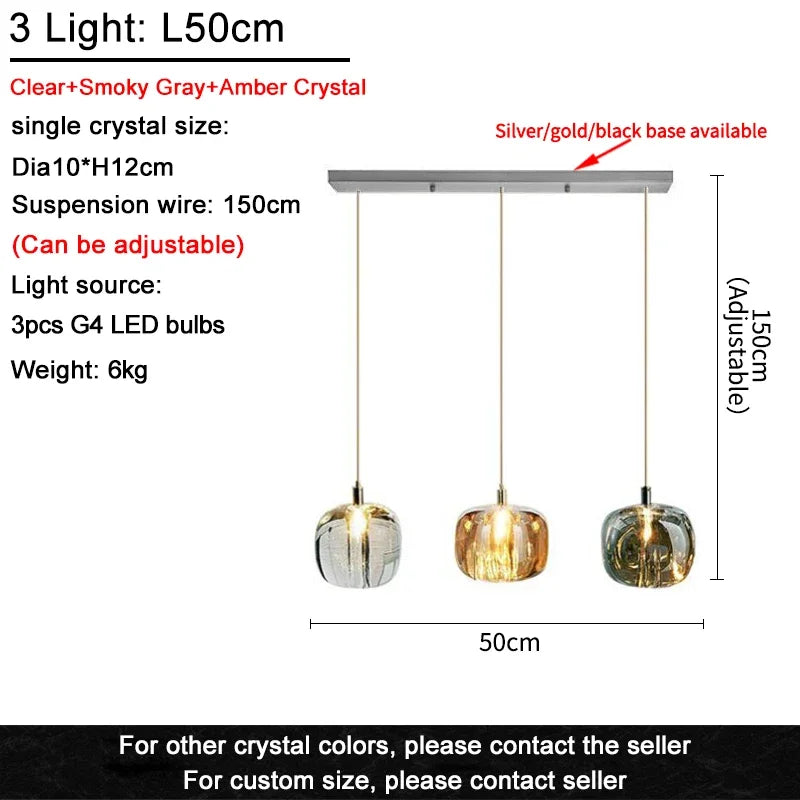 Modern Art Crystal Ball LED Chandelier - Long Staircase Hanging Lamp