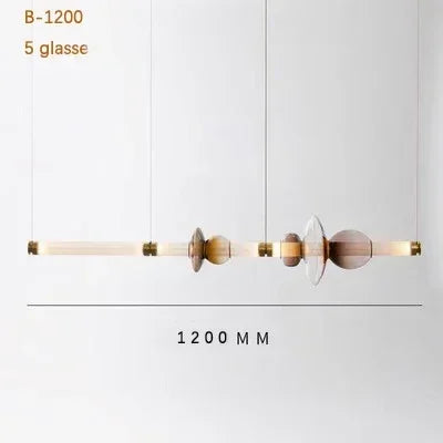 Scott Luna Chandelier Postmodern italian design lamps replica led light glass long tube lamp Bedroom Living Room bedside lamp