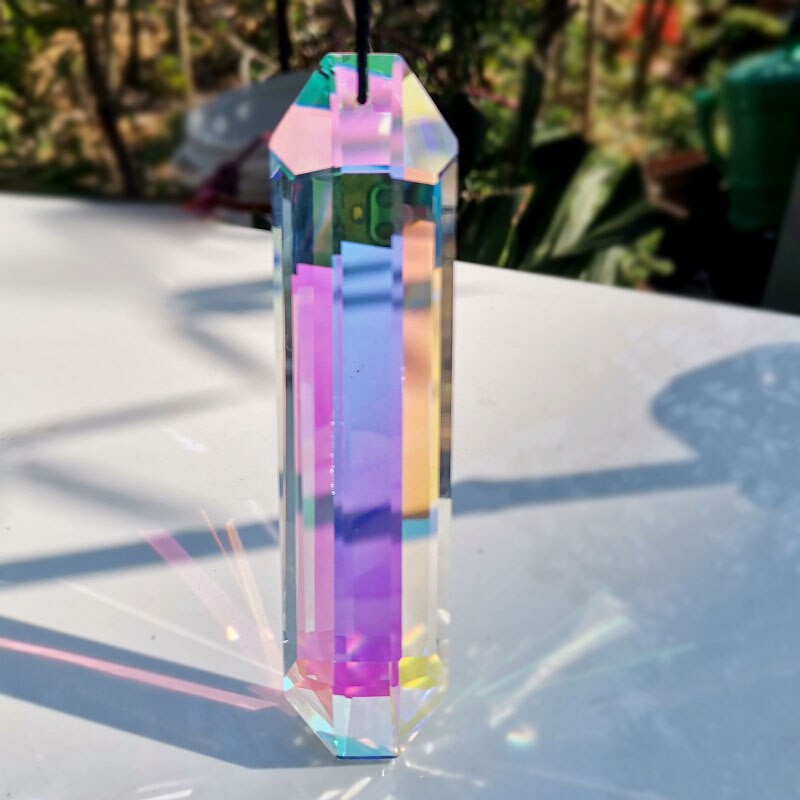 120mm Crystal Suncatcher Clear Hexagon Hanging Chandelier Prism Pendant Home Garden Wedding Decoration Figurine DIY Craft