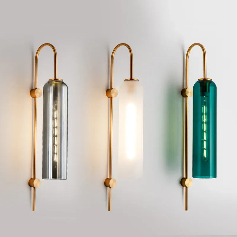 Modern Designer Glass LED Wall Lamp Bedroom Bedside Living Room Restaurant Staircase Bar Indoor Lighting Decors Light Fixtures