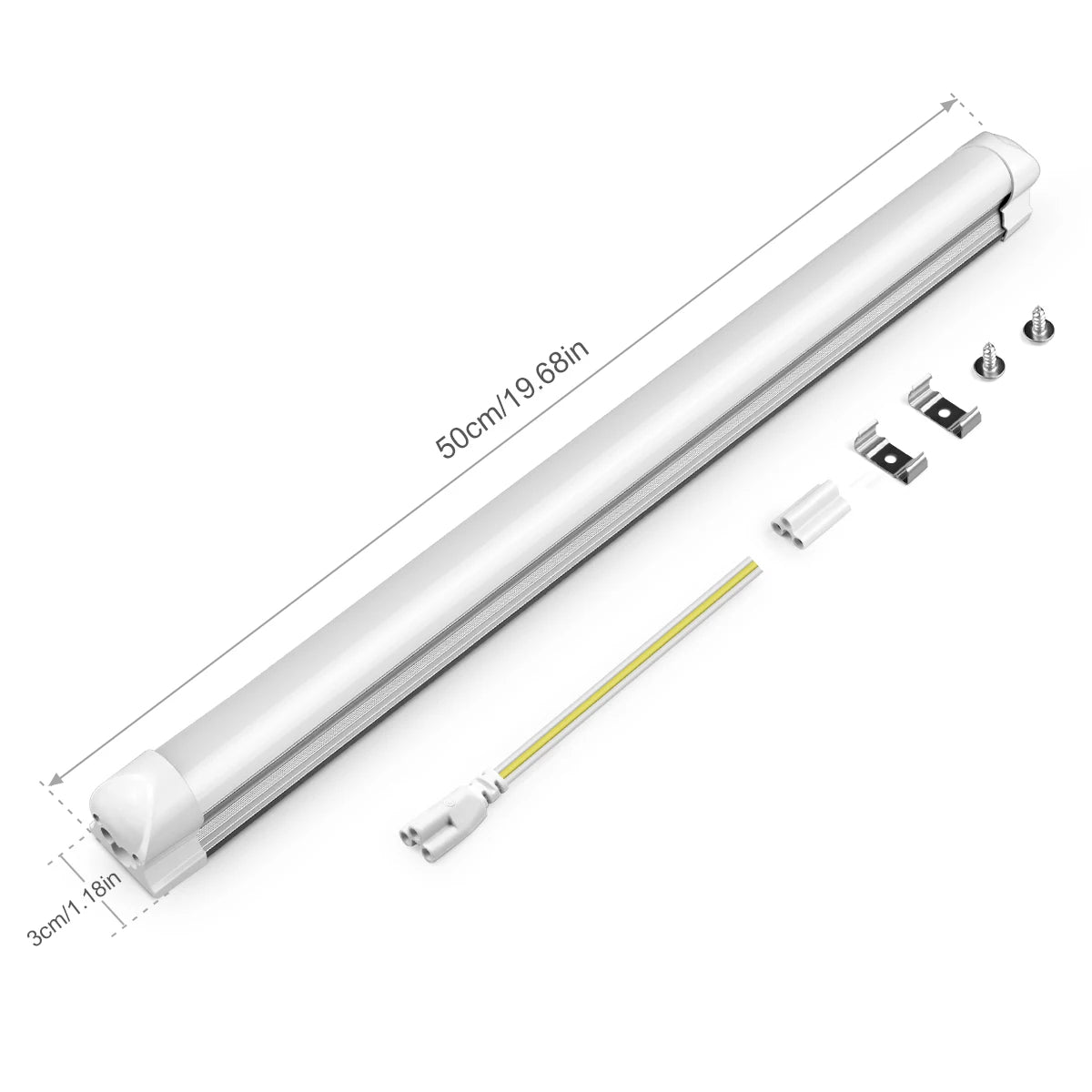 50cm T5/T8 LED Tube Light Bar (15W/25W) - 3000K/4000K/6500K Ceiling Lamp & Fluorescent Tube Replacement for School & Office