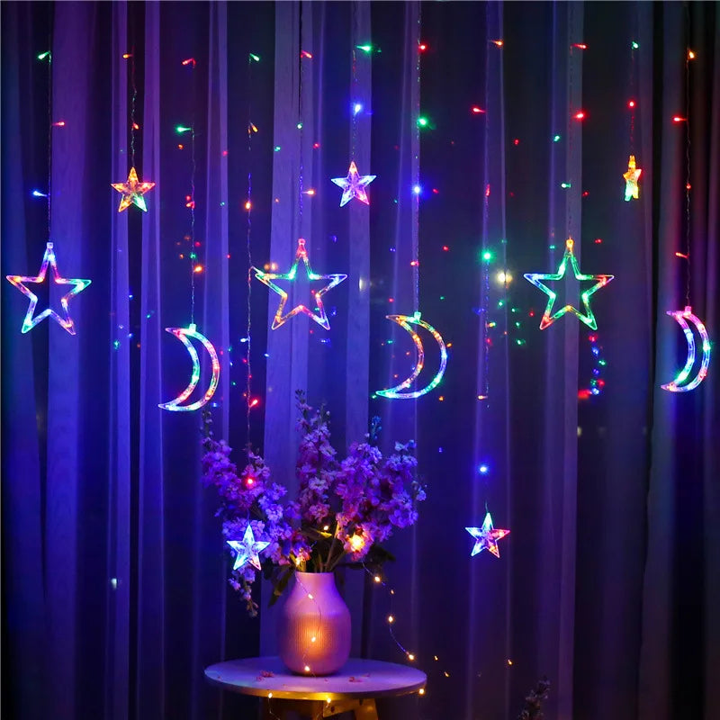 Christmas Balls Santa Claus Led Garland Curtain Lights Christmas Decorations for Home New Year 2023 Gifts Navi dad Tree Xmas Gift