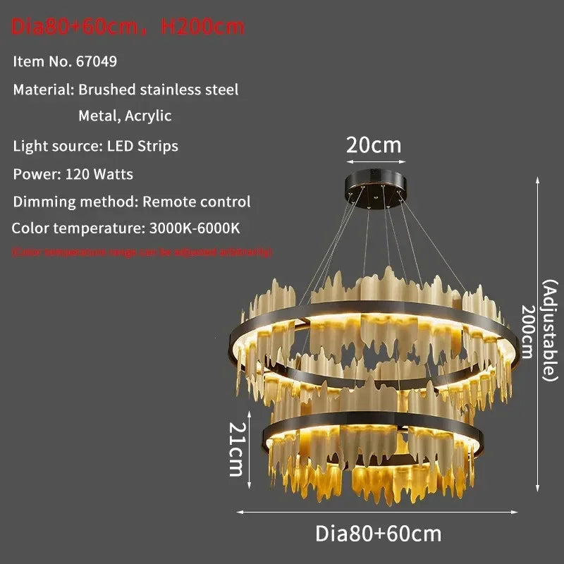 Modern Chandeliers For Dining Room Living Room With Remote Control LED Hanging Lamp Kitchen Island Pendant Light Lustre Fixtures
