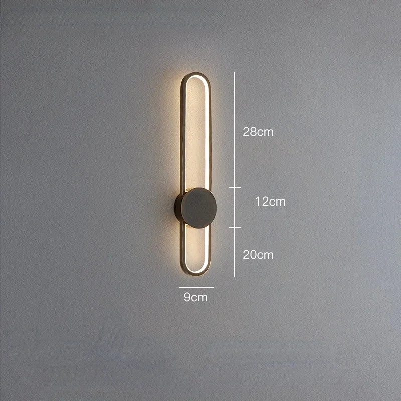 Led Ring Wall Lamps for Bedroom Bedside Hotel Modern Sconce Lights Background Restaurant Lighting Fixtures Decoration Hallway