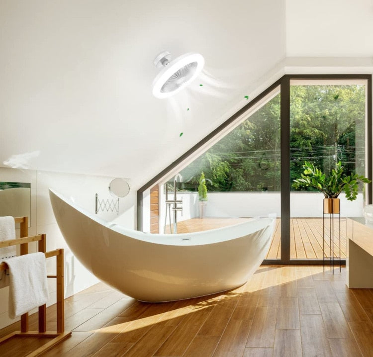 60W Ceiling Fan E27 With Led Light And Remote Control 360 ° Rotation Cooling Electric fan Lamp Chandelier For Room Home Decor